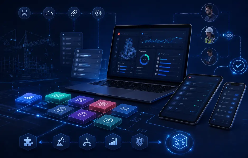 Custom software modules connected across devices
